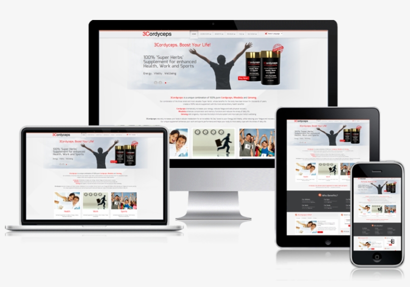 Responsive Website, transparent png