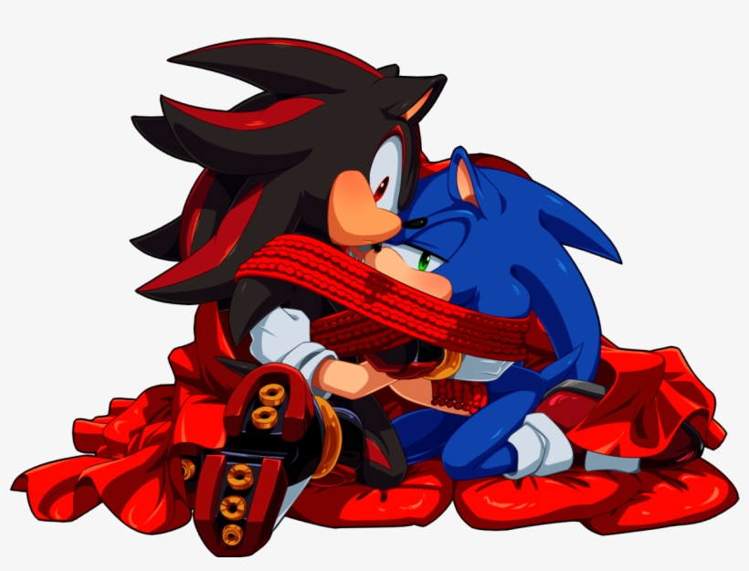 Sonic Thinking" She Dared Me To Put My Hands Around - Sonadow Sonic Kiss Shadow, transparent png