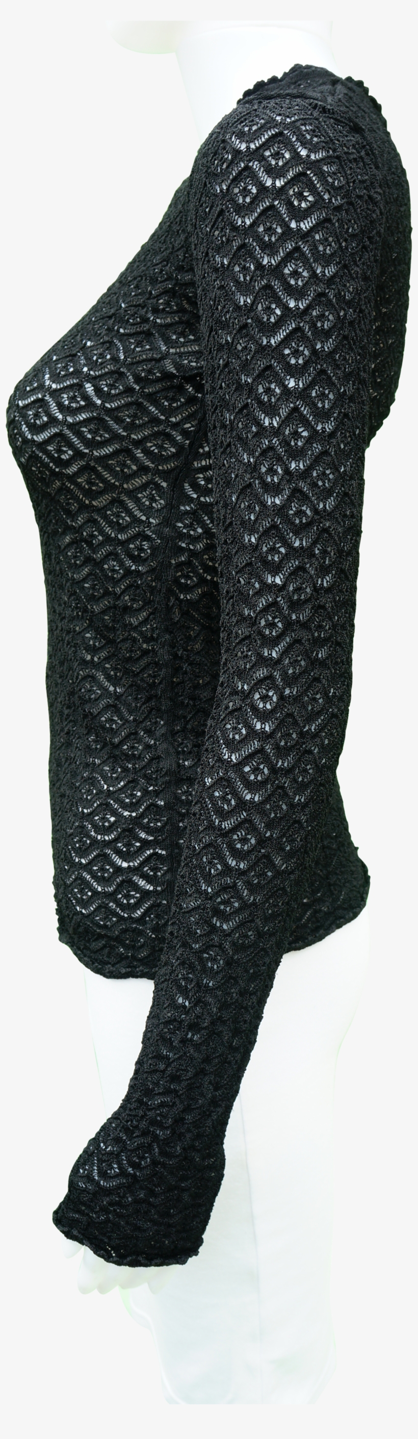 Dolce & Gabbana Long Sleeve Stretch Crotchet Top Shop - Top, transparent png