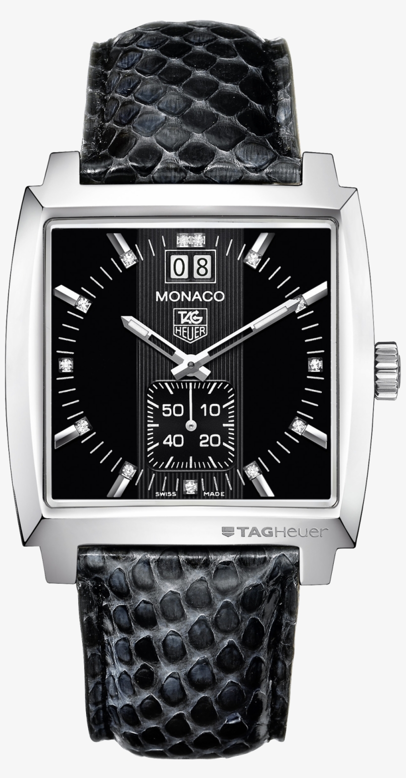 Tag Heuer Monaco Grande Date Diamond Dial 37 Mm - Waw1310 Fc6216, transparent png