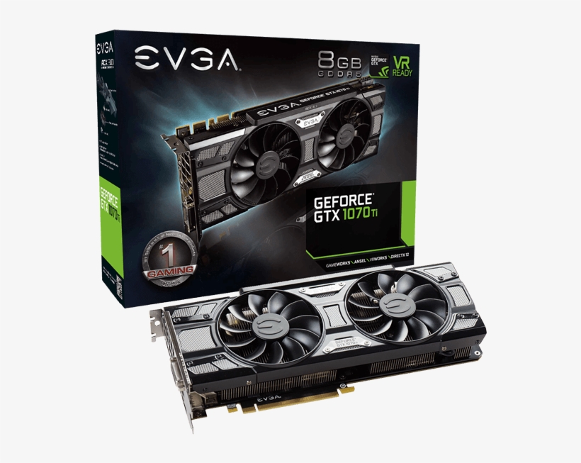 Evga 08g P4 5671 Kr Geforce Gtx 1070 Ti Sc Gaming, - Evga Geforce Gtx 1070 Ti, transparent png