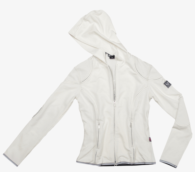 Belstaff Hood Logo Ladies' Cardigan, Off White - Hoodie, transparent png