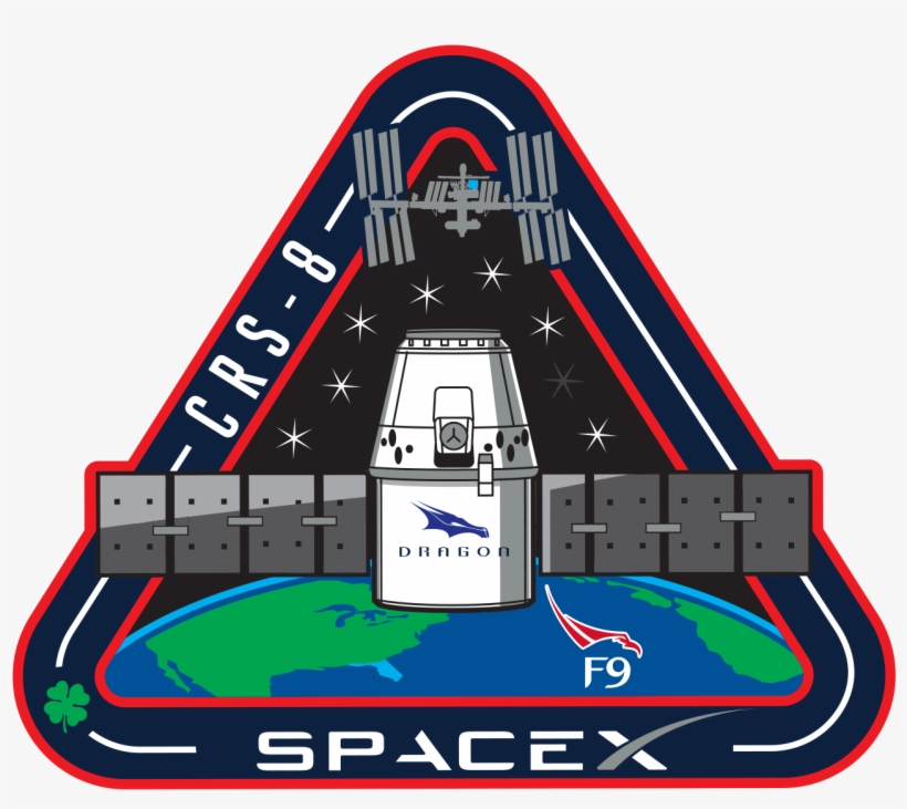 Patch For The Spacex Crs-8 Mission To The Iss - Crs 8 Mission Patch, transparent png