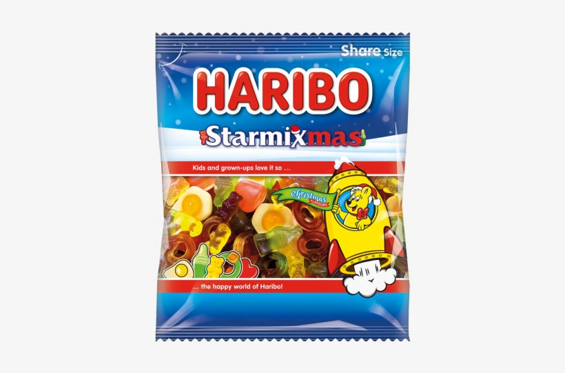 Haribo Starmixmas £ Pmp 190g - Gold-bears Haribo Berries 8oz Peg, transparent png