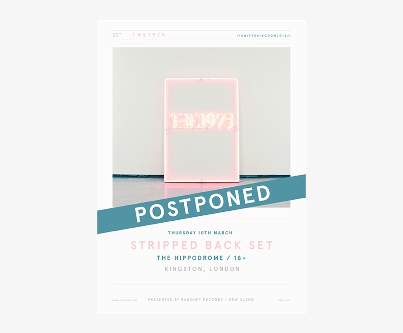 The 1975 Thursday 10th March At New Slang, - Graphic Design, transparent png