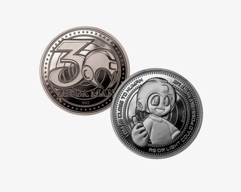 Mega Man Collectible Coin 30th Anniversary - Coin Anniversary Merchandising, transparent png