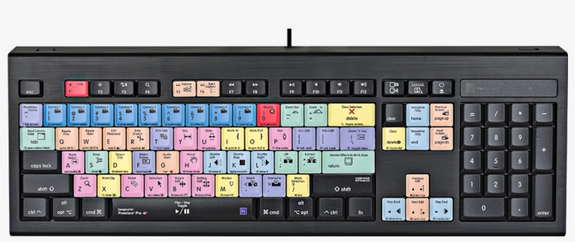 Designed For Adobe Premiere - Logickeyboard Premiere Pro Cc, transparent png