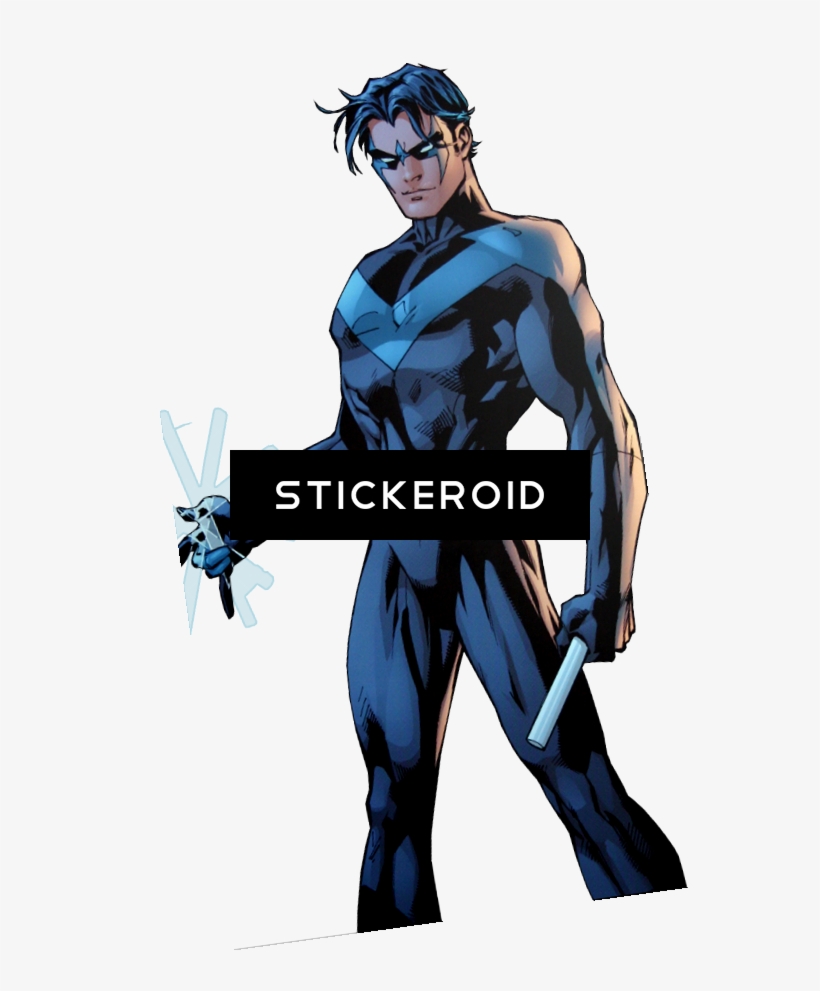 Nightwing - Top Grade Batman Young Justice Nightwing Cosplay Costume, transparent png