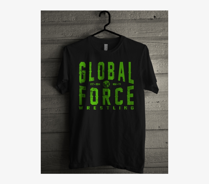 Global Force Wrestling Black Tee- Green Logo - Gildanguns N Roses Tour 2017 Wellington Zealand Not, transparent png