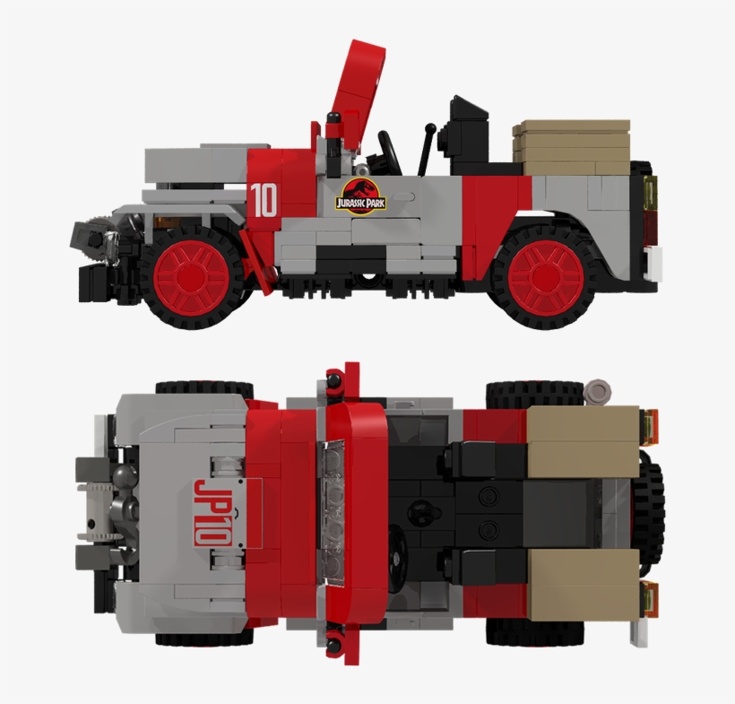 1 / - Jurassic Park Jeep Lego Custom, transparent png