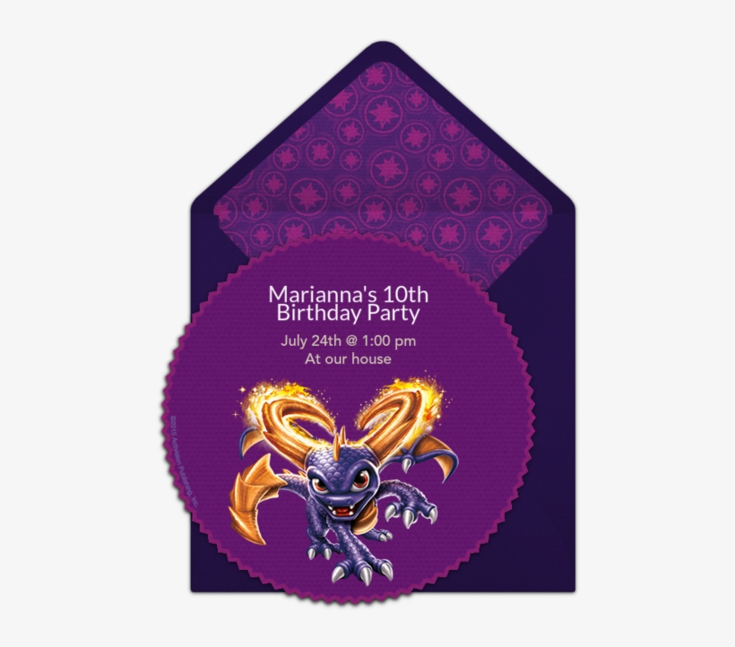 Skylanders Spyro Online Invitation - Illustration, transparent png