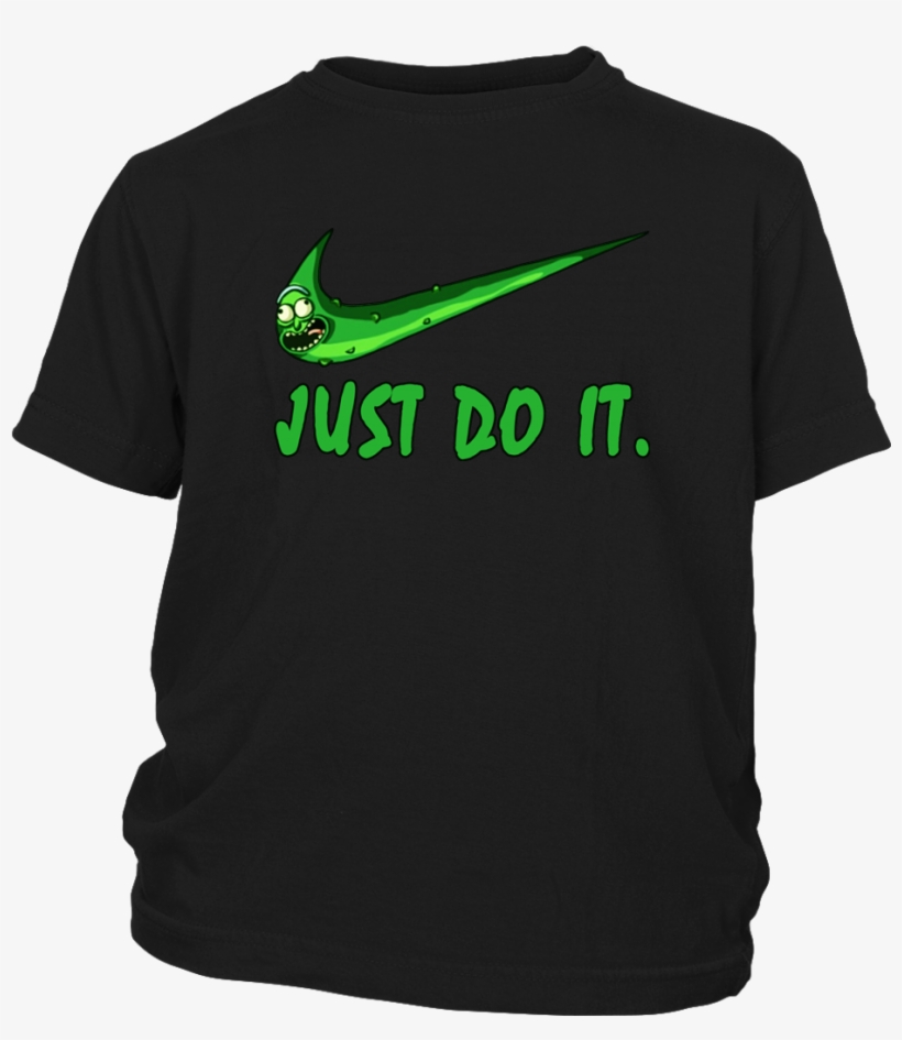 Rick And Morty Just Do It Nike Logo Shirts T Shirt - Kids Vamposite Shirt - Every Penny - Black, transparent png