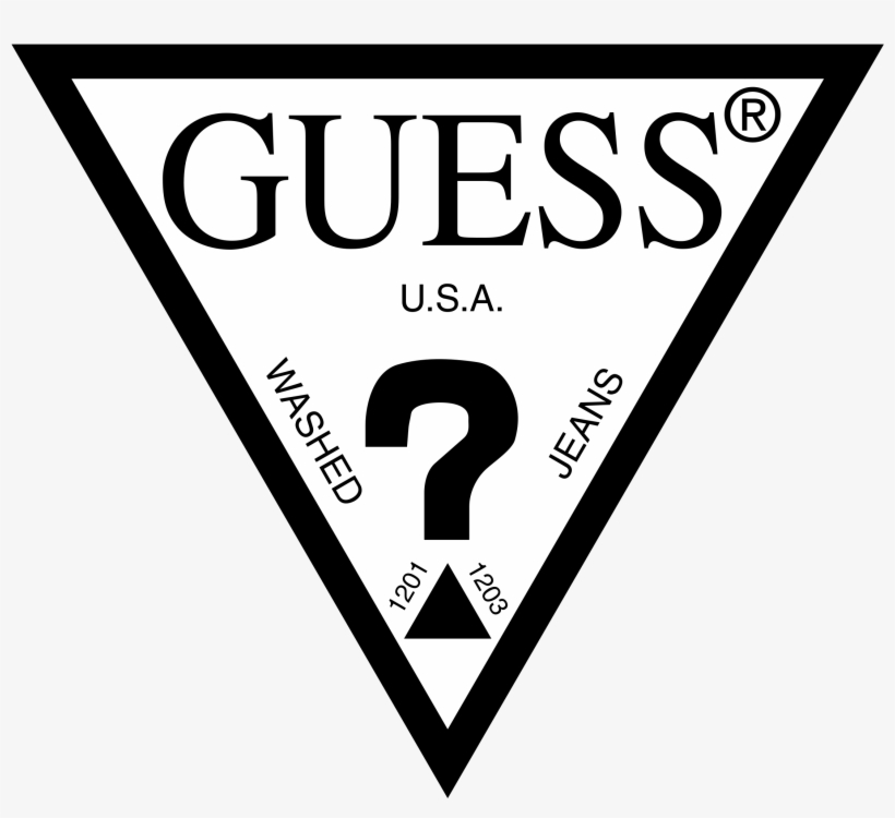 Guess Jeans Logo Png Transparent - Black Guess Logo, transparent png