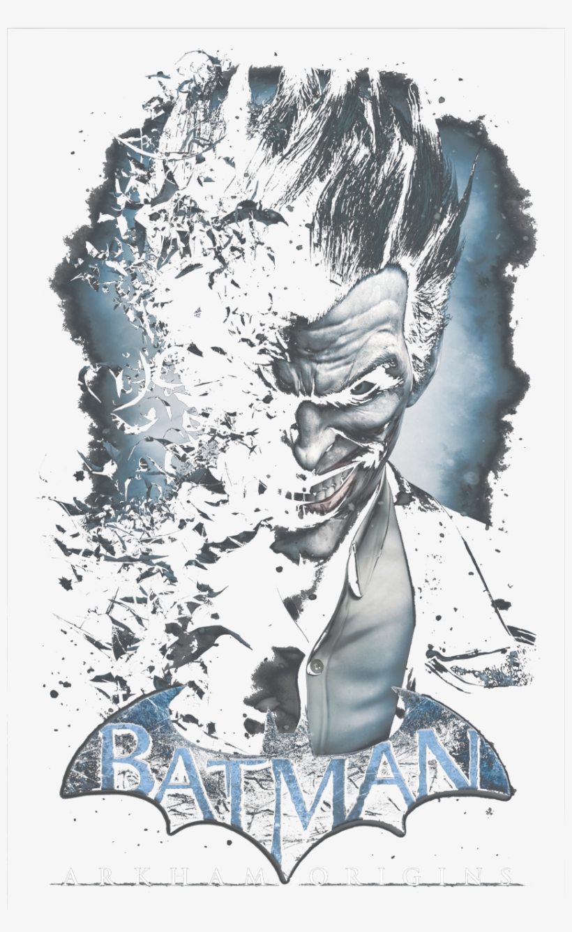 Arkham Joker Men's Slim Fit T-shirt - O2 Batman Harley Quinn Batgirl Joker Comic Art Design, transparent png