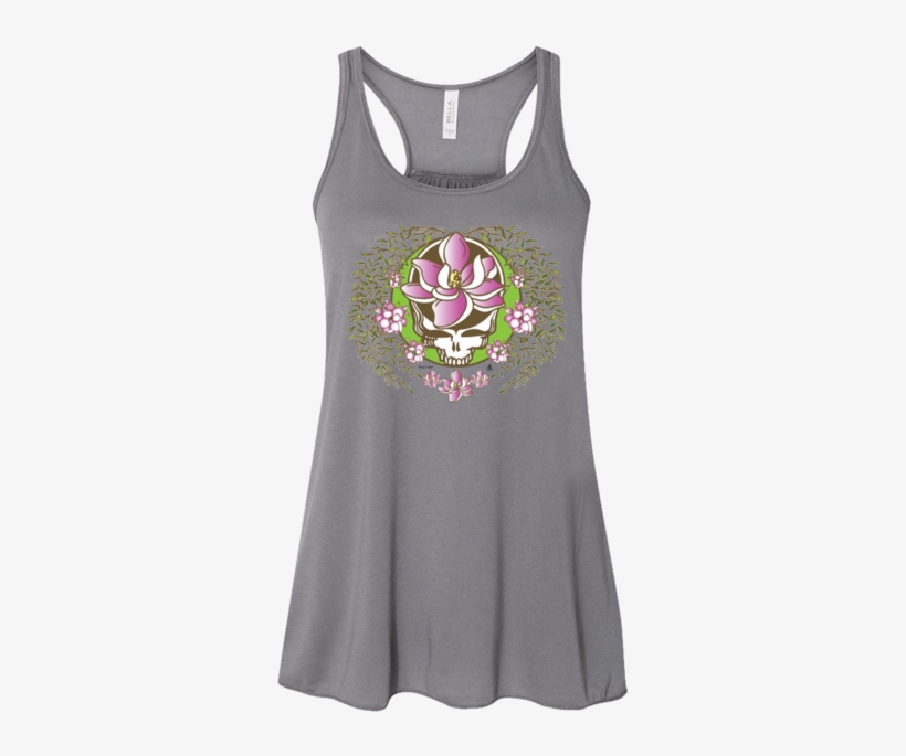 Grateful Dead Sugar Magnolia Stealie Women's Flowy - Bella + Canvas Ladies' Flowy Racerback Tank B8800, transparent png