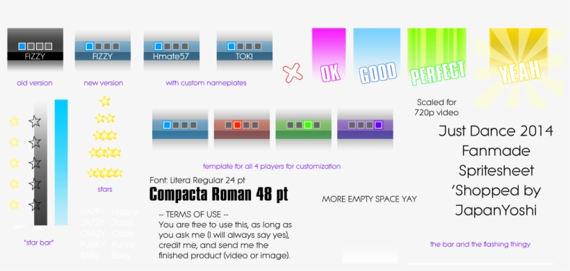 Template By Japanyoshii - Just Dance Star Bar, transparent png