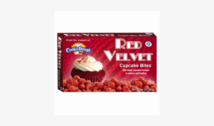 Red Velvet Cupcake Bites - Cinnamon Bun Cookie Dough Bites, transparent png