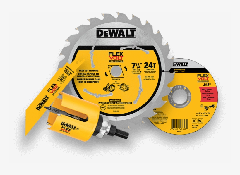 We Have A Wide Lineup Of Blades, Abrasives, And Hole - Dewalt Flexvolt 7-1/4 Inch 24t Circular Saw Blade, transparent png