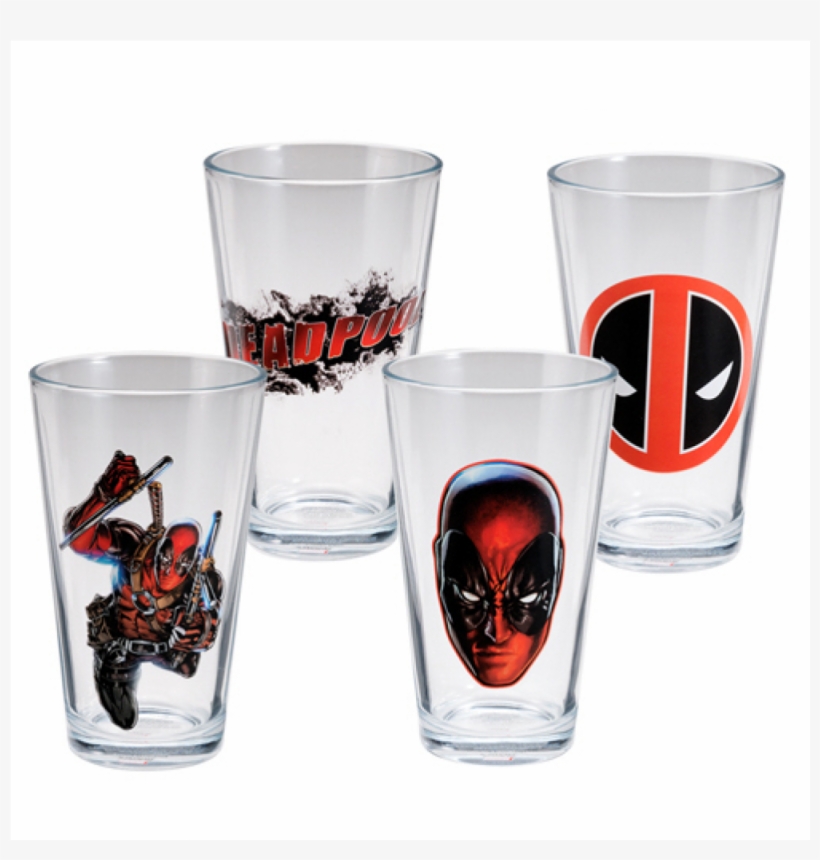 Deadpool - Marvel: Deadpool - Pint Glass Set, transparent png