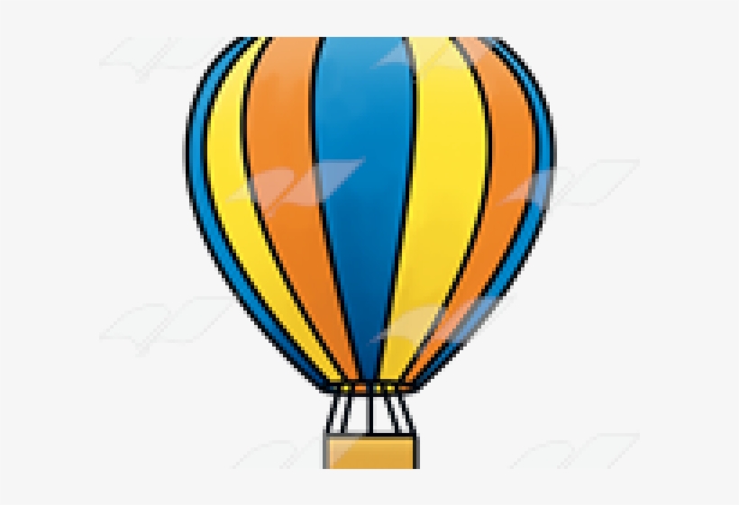 Hot Air Balloon Orange And Blue, transparent png