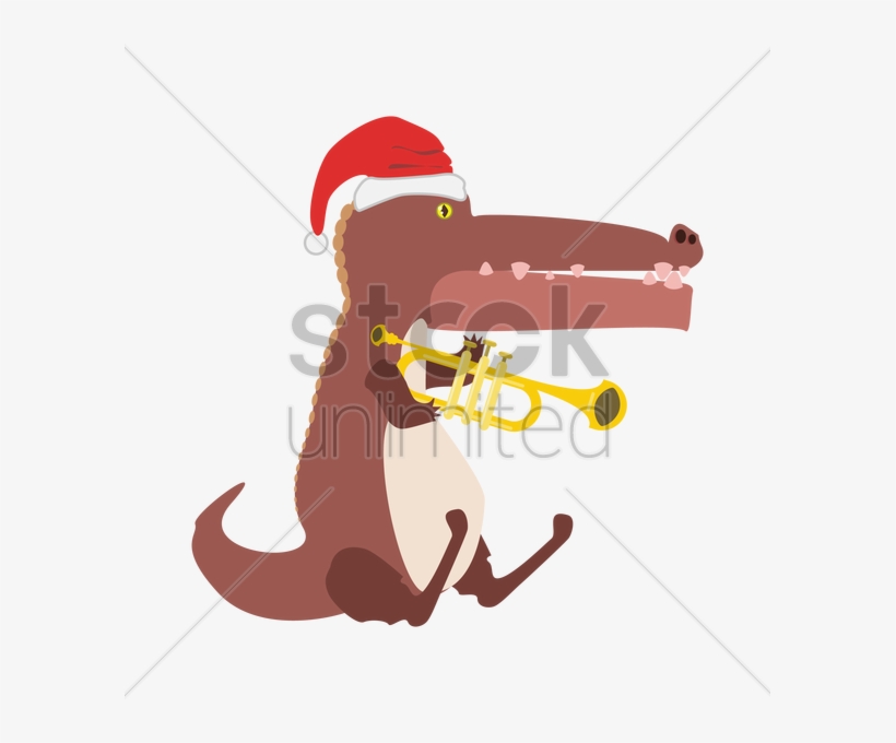 Alligators Clipart Clip Art - Alligator Playing Trumpet, transparent png