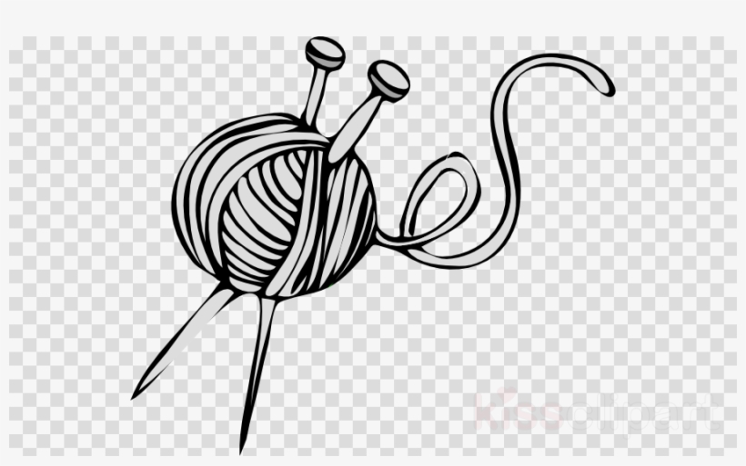 Ball Of Yarn With Knitting Needles Clipart Knitting - Crochet Patterns: Vintage Rugs, transparent png