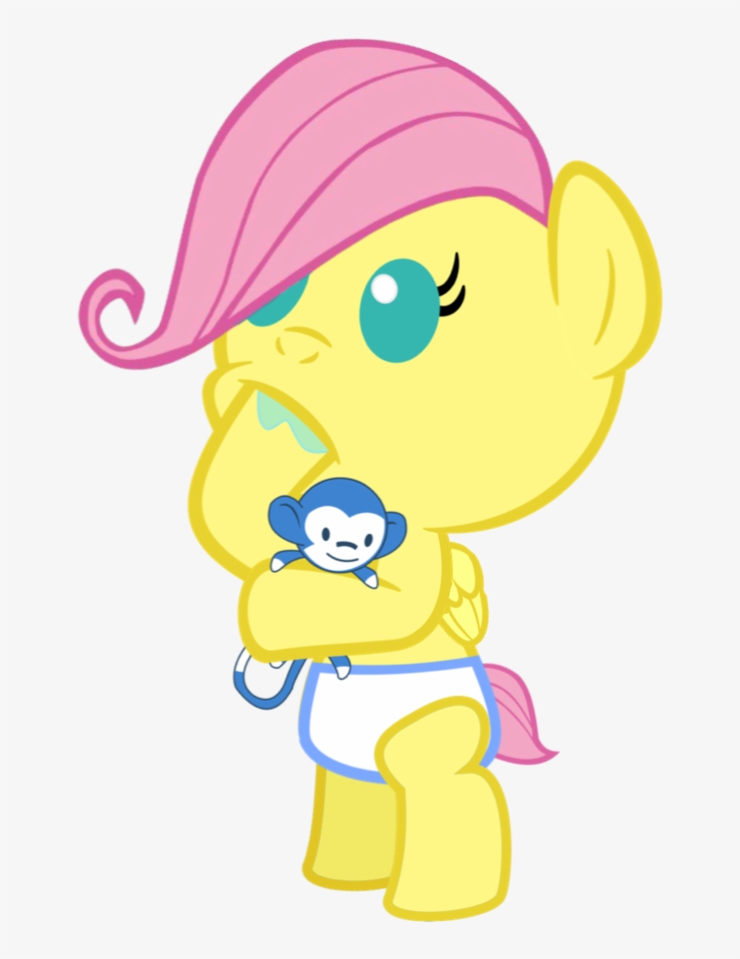 Babyshy, Baby, Baby Pony, Babyshy, Bipedal, Blue Monkey, - Fluttershy, transparent png