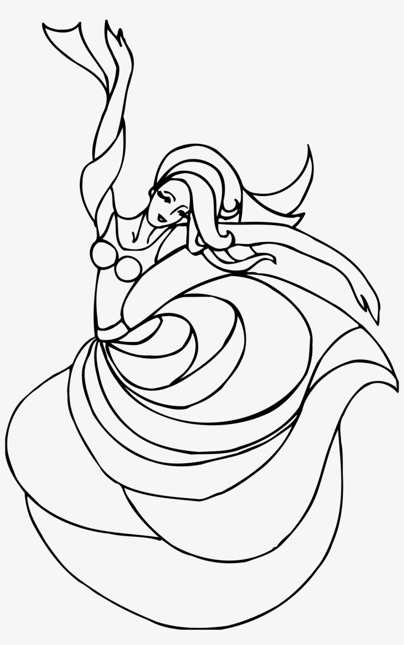 This Free Icons Png Design Of Dancer 3 Line Drawing, transparent png