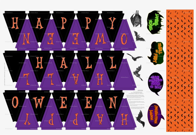 Halloween Banner Outline, transparent png