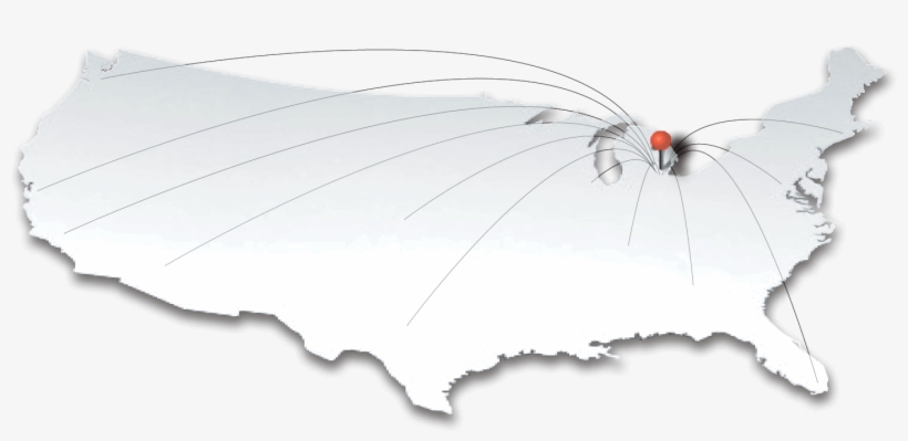 Image Of The Outline Of The United States Of America - Silhouette, transparent png