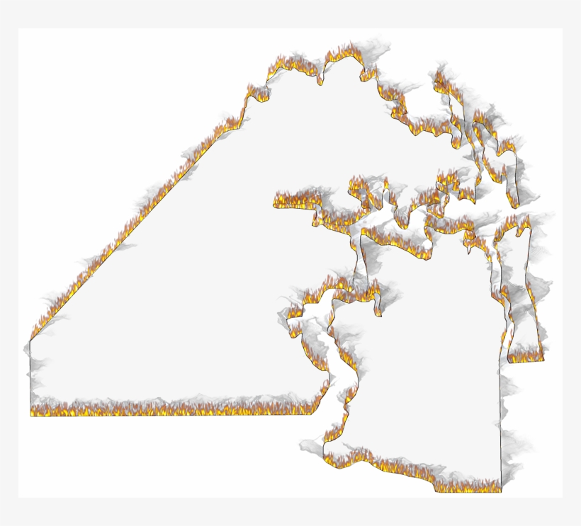 A Flame And Smoke Outline Map Of Duval - Duval County, Florida, transparent png