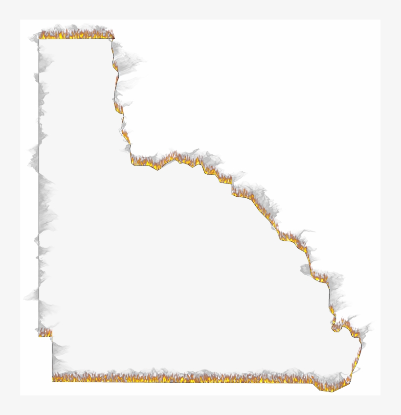 A Flame And Smoke Outline Map Of Lafayette - Silhouette, transparent png