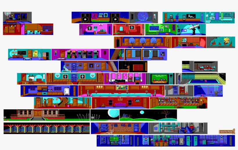 Maniac Mansion Had - C64 Maniac Mansion Map, transparent png
