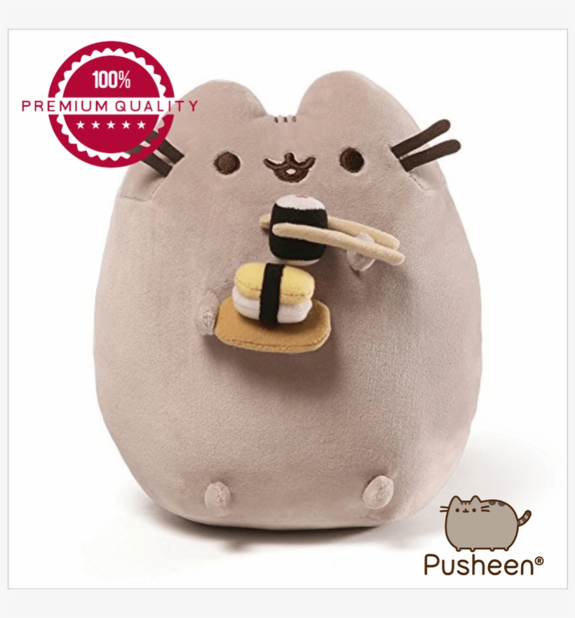 Gund Pusheen Sushi - Gund Pusheen Sushi Snackable Stuffed Toy Plush 9.5-inches, transparent png
