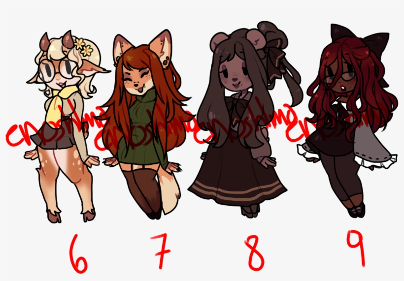 6, 7, 8, And 9 Are $5 Each And Are The Simpler Ones - Cartoon, transparent png