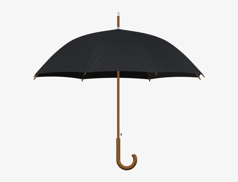 Wood Umbrella Black - Umbrella Large, transparent png