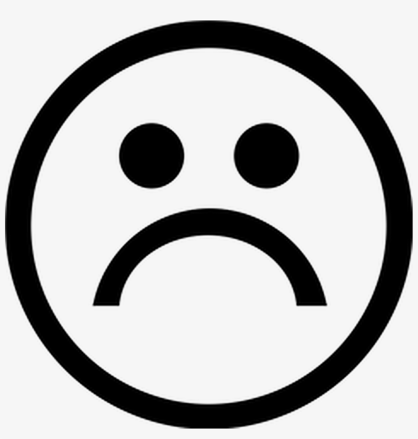 Sad Smiley Black And White, transparent png