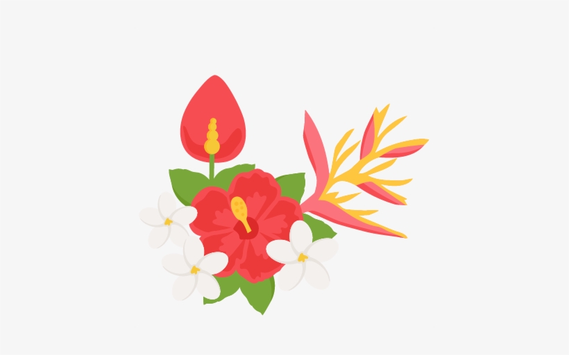 Clipart Tropical Flowers - Tropical Flowers Clipart Png, transparent png