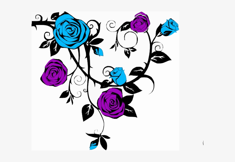 Illustration Of Two Purple Roses On A White Background - Happy Wedding Anniversary Aunt And Uncle, transparent png