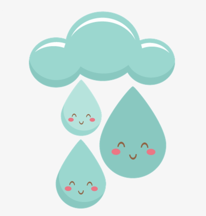 #freetoedit#rain #cloud #clouds #kawaii #cute #tumblr - Raindrops Cute, transparent png