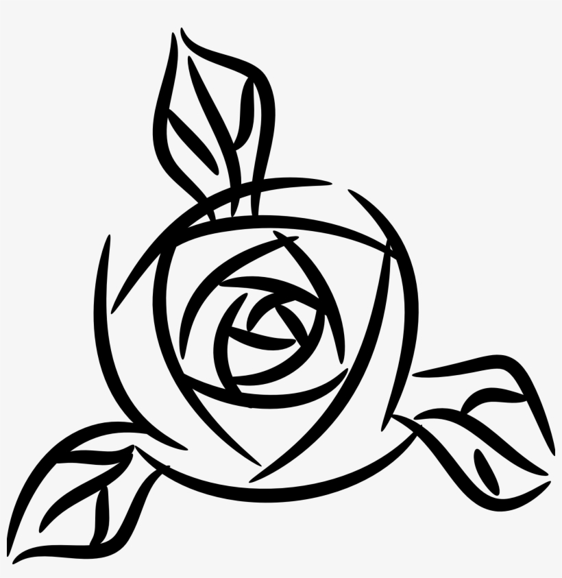 Vector Transparent Clip Art Panda Free - Black And White Rose Clipart, transparent png