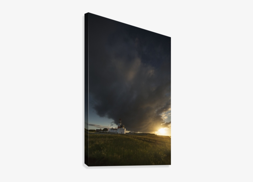 Storm Cloud Formation Over A Lighthouse At Sunset - Printscapes Wall Art: 24" X 36" Canvas Print With Black, transparent png