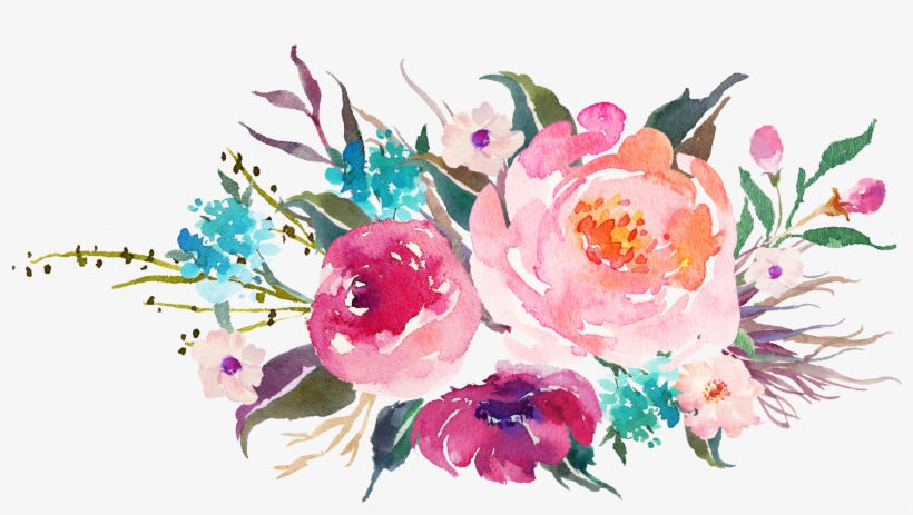 Watercolour Watercolor Canvas, Watercolor Quote, Flower - Floral Watercolor, transparent png