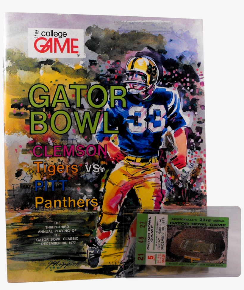 1977 - Gator - Bowl - Program V=1495557043 - Clemson Tigers Football, transparent png