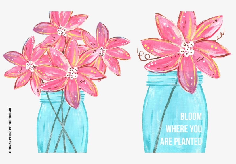 Png Library Stock Paper Drawing Clip Art Transprent - Flowers In A Mason Jar Clip Art, transparent png