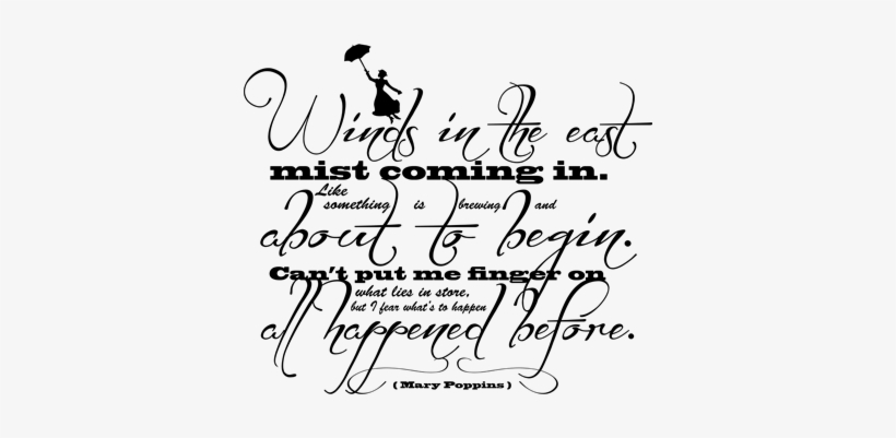 Fabulous Mary Poppins Quote Wall Sticker Wall Color - Dare To Dream, transparent png