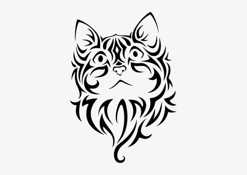 Tribal Cat Tattoo Png - Tribal Kitten, transparent png