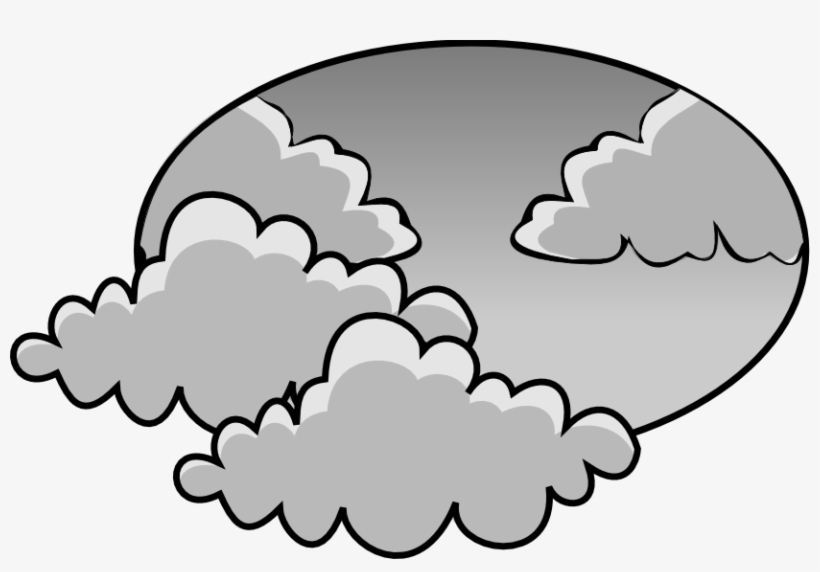 Dark Clipart Cloudy - Cloudy Day Clip Art, transparent png