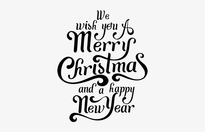 Merry Christmas Happy New Year Wall Art - Merry Christmas And Happy New Year Png, transparent png