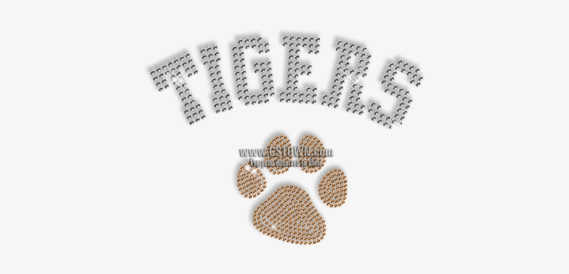 Custom Best Cheap Orange Tiger Paw Rhinestone Iron - Motif, transparent png